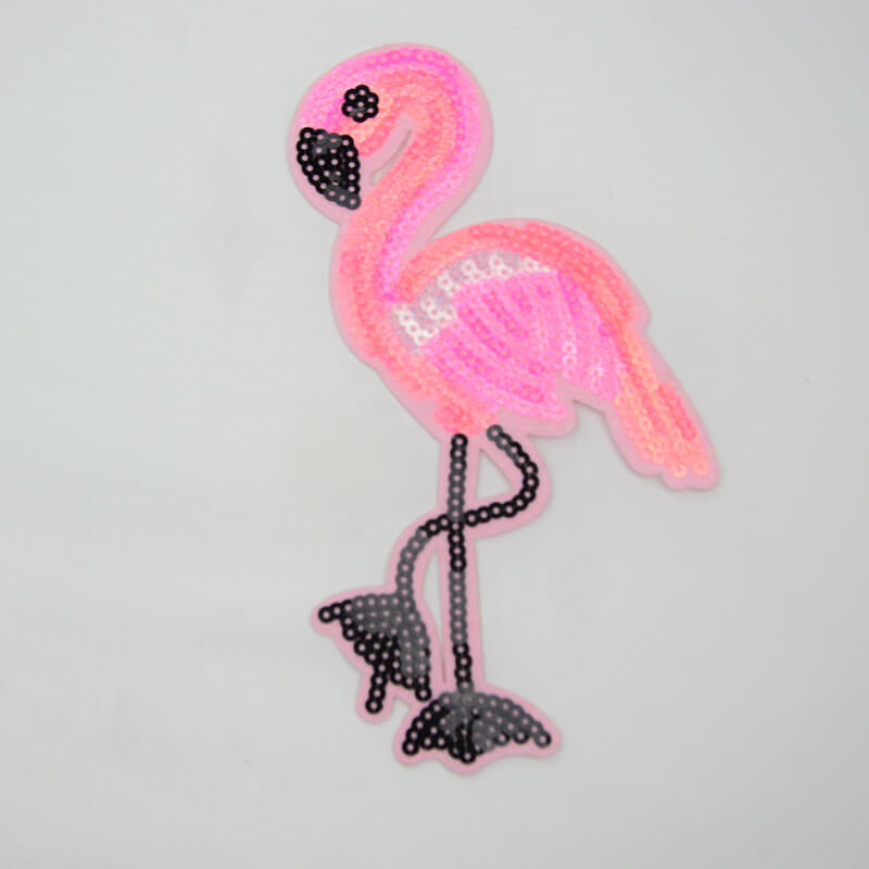 Flamingo sequin patch Fashion Accessories For Garment